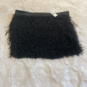 Express NWT Black Fringe Mini Skirt Women’s Size 10 Y2K New Years Eve Boho Chic